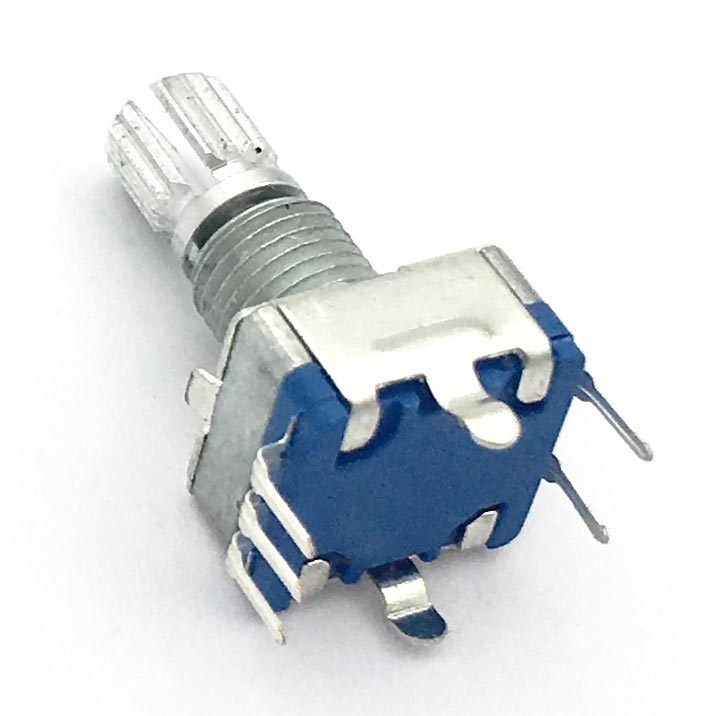 Энкодер инкрементальный механический EC11 с кнопкой (d 6мм, l 15 мм, 5 пинов)